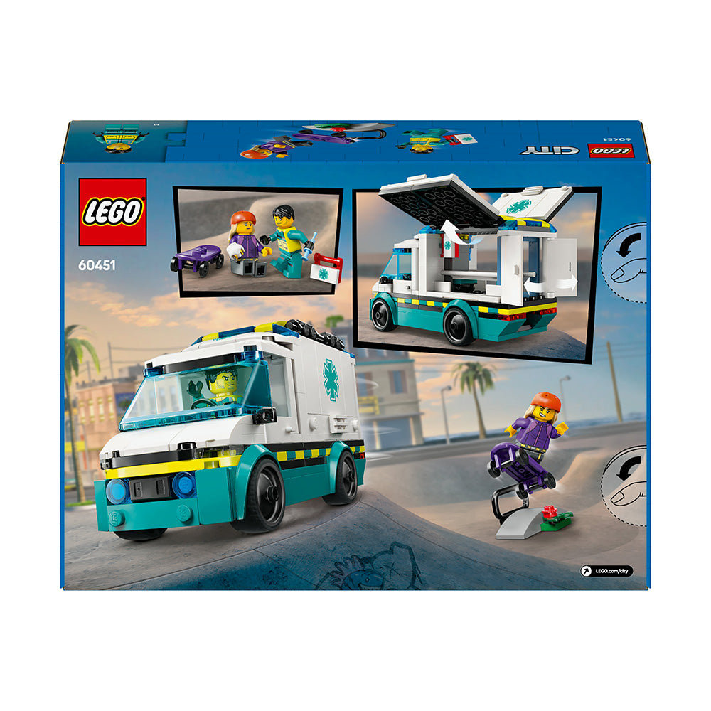 LEGO® City Emergency Ambulance Toy Truck Building Set 60451