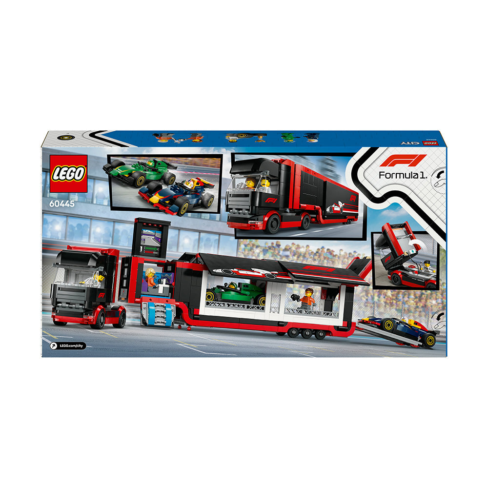 LEGO® City F1® Truck with RB20 & AMR24 F1® Cars Toy Racing Transporter Set 60445