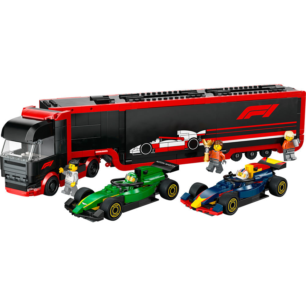 LEGO® City F1® Truck with RB20 & AMR24 F1® Cars Toy Racing Transporter Set 60445