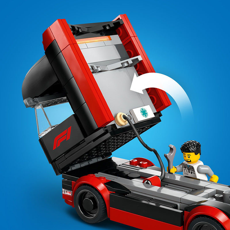 LEGO® City F1® Truck with RB20 & AMR24 F1® Cars Toy Racing Transporter Set 60445
