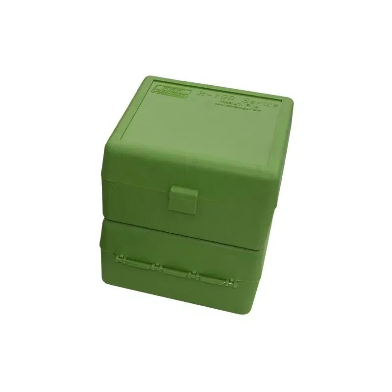 MTM AMMO BOX 100 RD RIFLE FLIP-TOP GREEN — MTM-RS-100-10