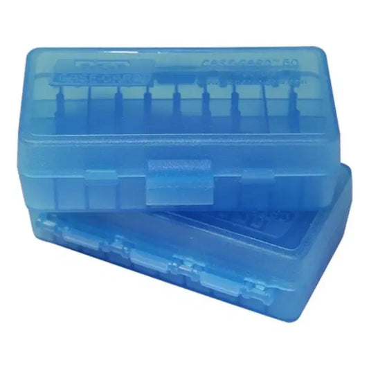 MTM AMMO BOX 38/357 FLIP TOP 50-RD BLUE — MTM-P50-38-24
