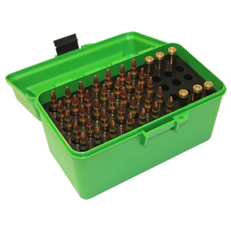 MTM AMMO BOX 7MM RM/300 WM HAND 50 GREEN — MTM-H50-R-MAG10