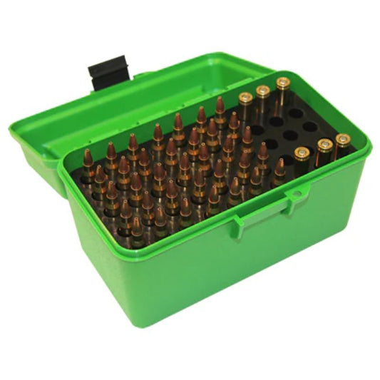 MTM AMMO BOX 7MM RM/300 WM HAND 50 GREEN — MTM-H50-R-MAG10