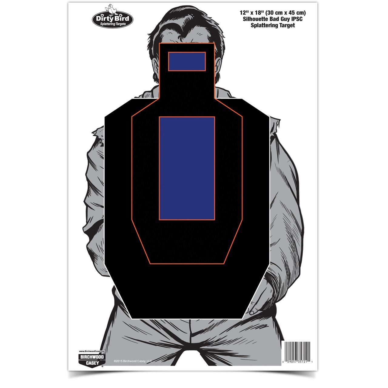 Birchwood Casey BC TARGET DIRTY BIRD 12X18 IPSC BADGUY — BC-35721