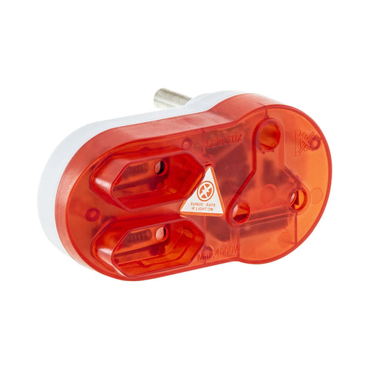 SURGE ADAPTER (2X2 6AMP) & (1X16A) RED PLUG