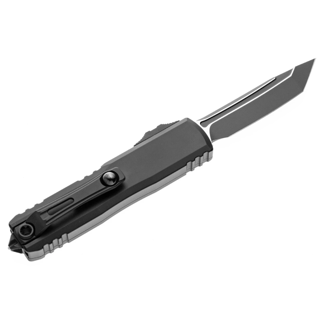 Microtech UTX-85 Gen IV T/E Standard Black Tactical OTF Knife – 12334-1T