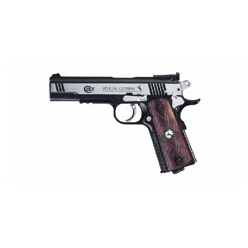 Umarex Colt Special Combat Classic SLV-BRN 4.5mm (.177) 5.8096 CO₂ BB Air Pistol – Full Metal 1911 Replica