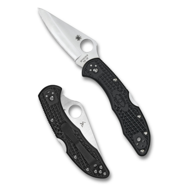 Spyderco Delica 4 Plain Edge Black FRN (C11PBK)