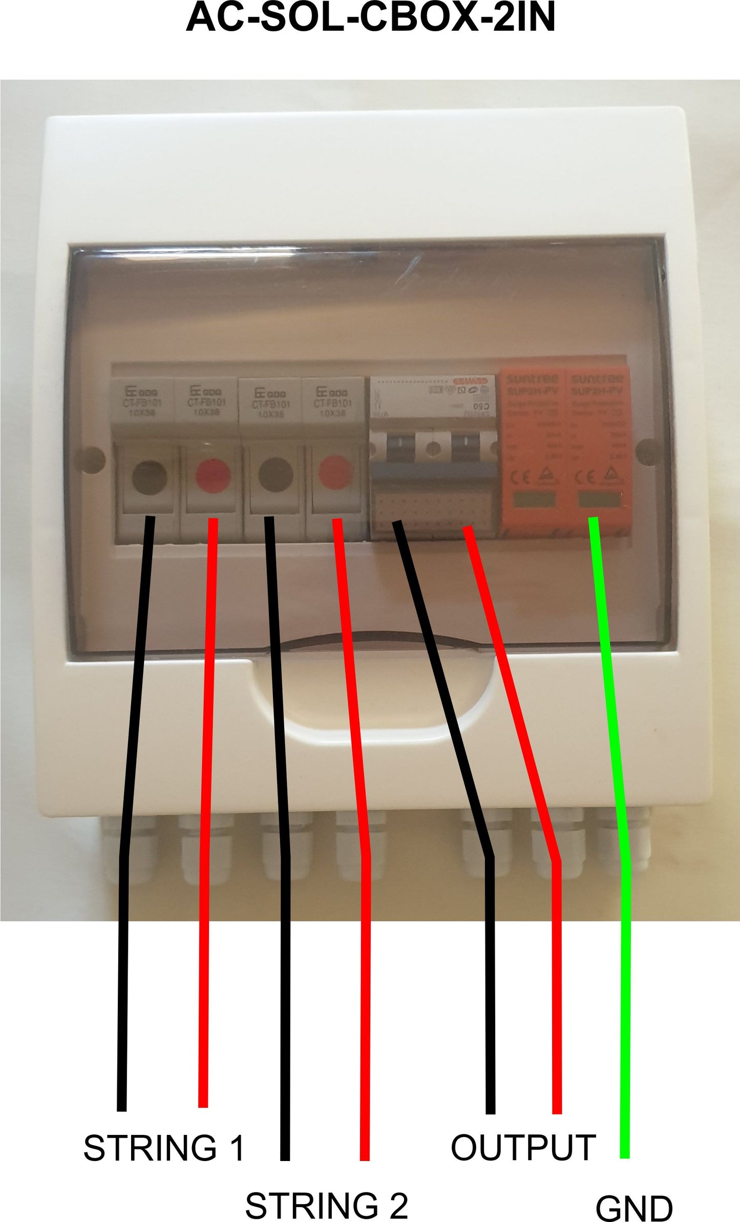 Acconet 250V Protection Box 2 Inputs 1 Outputs 50A Isolator 10A fuses