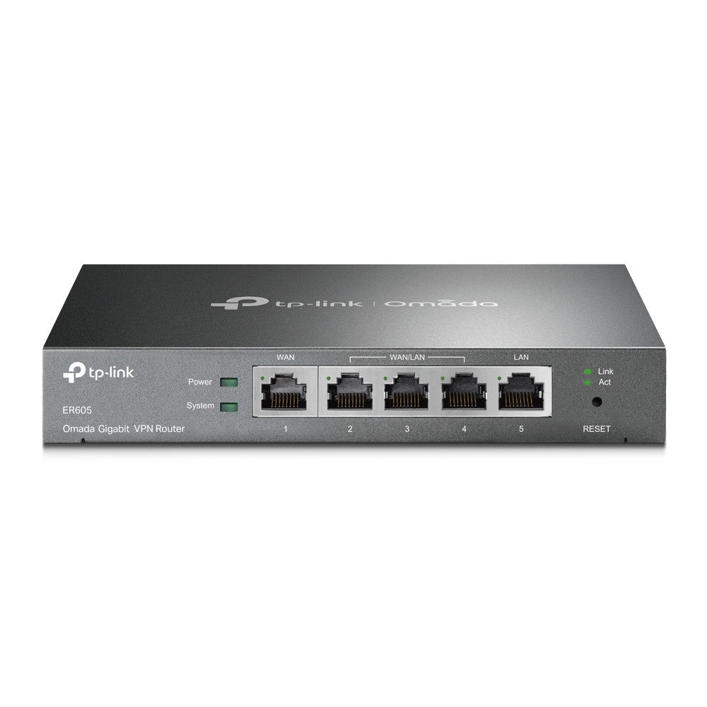 TP-Link Omada Gigabit VPN Router 1×1G WAN 2×1G WAN/LAN 2×1G LAN USB 2.0 150K Sessions