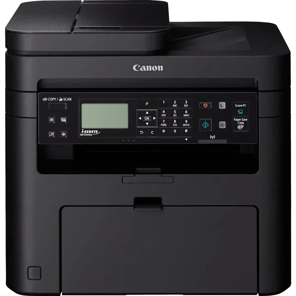 CANON MF264DW II LASER TECHNOLOGY MONO MFP PERSONAL OR SMALL WORKGROUP, 3 IN1 PRINT/SCAN/COPY. 28 PPM. 250 SHEET CASSETTE, 1 SHEET MULTIPURPOSE TRAY, 35 SHEET ADF . 1200 X 1200 DPI. 5 LINE B & W LCD. SCAN TO PC, CLOUD. USB, WIRELESS, DIRECT CONNECTION, PC - Guards On Duty Shop & Security Guards