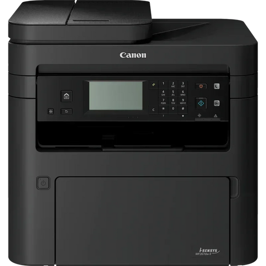 CANON MF267DW II LASER TECHNOLOGY MONO MFP PERSONAL OR SMALL WORKGROUP, 4 IN1 PRINT/SCAN/COPY/FAX. 28 PPM. 250 SHEET CASSETTE, 1 SHEET MULTIPURPOSE TRAY, 35 SHEET ADF . 600 X 600 DPI. 6 LINE B & W LCD. SCAN TO PC, CLOUD,E MAIL. USB, WIRELESS, DIRECT CONNE - Guards On Duty Shop & Security Guards