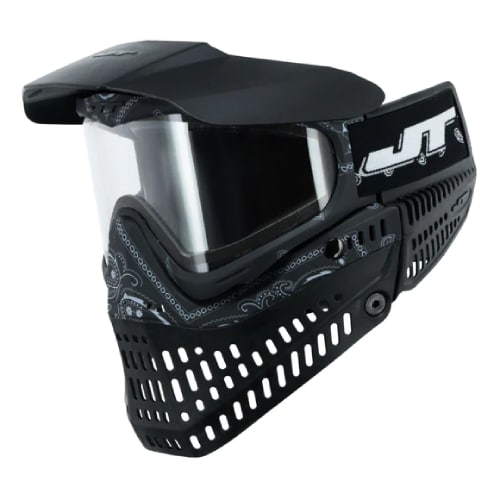 JT SPECTRA PROFLEX LE GOGGLE BANDANA BLACK W/CLEAR &SMOKE