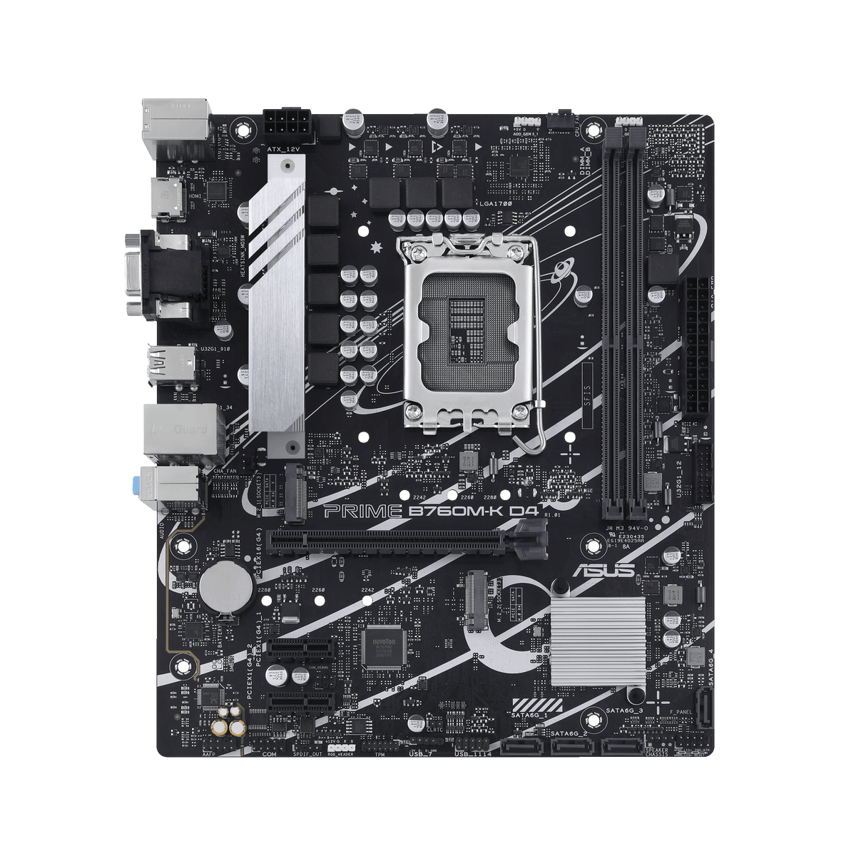 ASUS Motherboard/LGA1700/12/13/14thGen/2xDDR4/M.2/ 4xSATA/1xPCIe4*16/2xPCIe4*1/1xHDMI/1xVGA/PS2/6xUSB