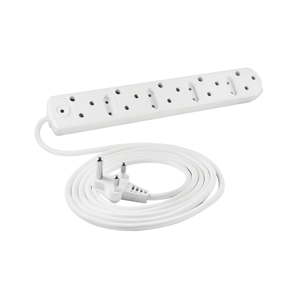 5 Port Multi Plug With, X5 15a,x4 6amp, 5m Cord — Crabtree | Guards on Duty Shop