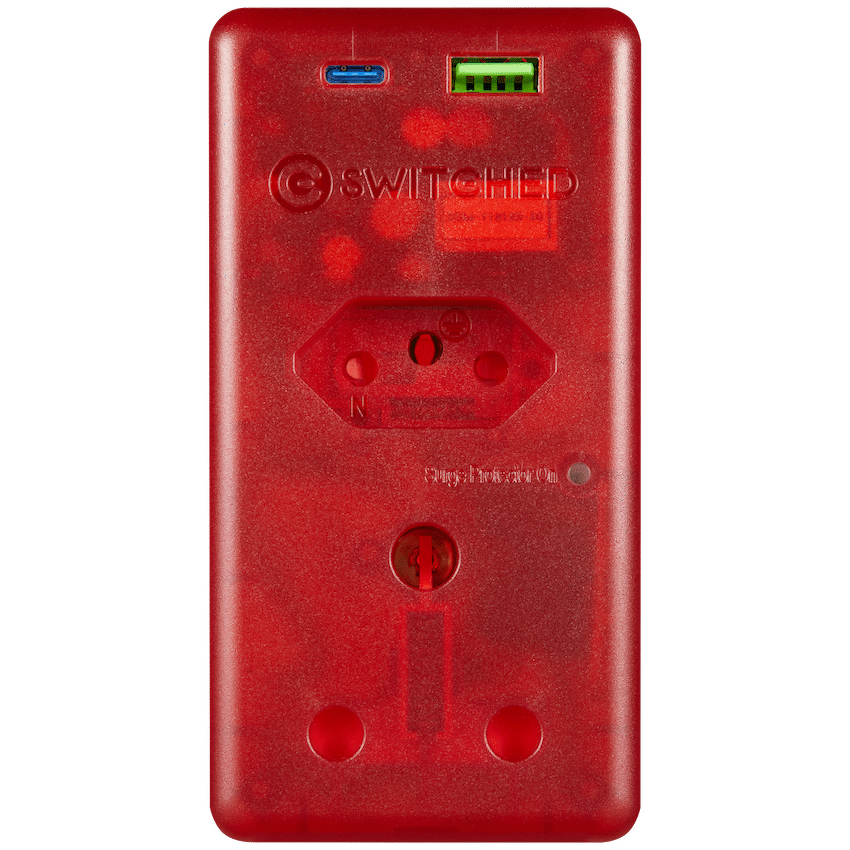 Switched High Surge Multi Adaptor with USB + Type-C PD20W