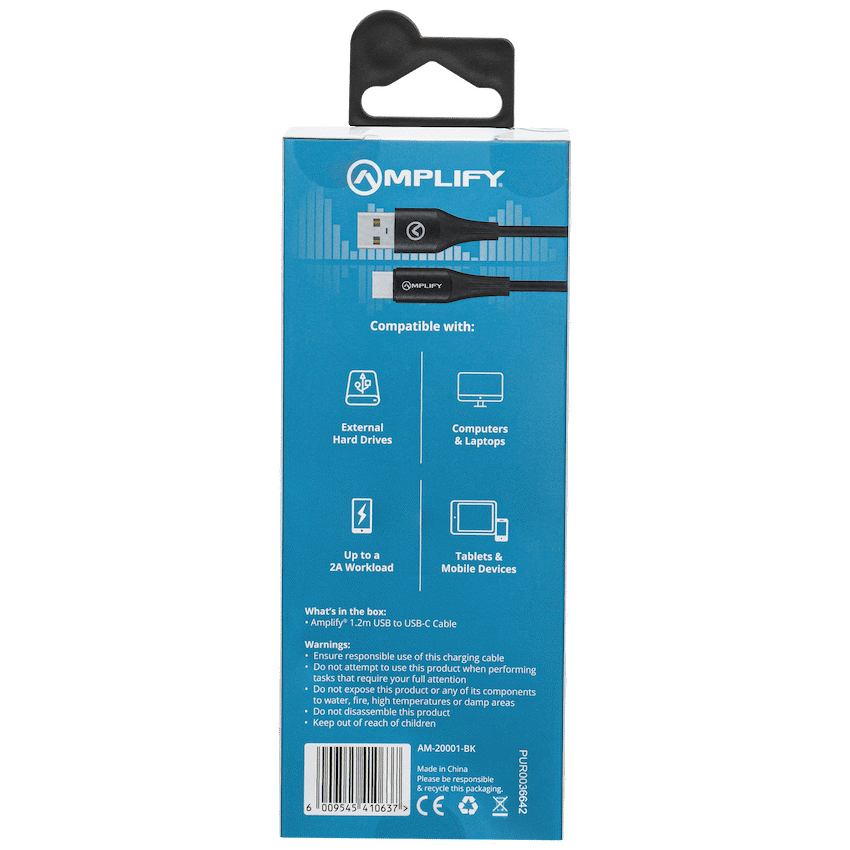 Amplify USB to Type-C Cable 1.2m - Guards On Duty Shop & Security Guards