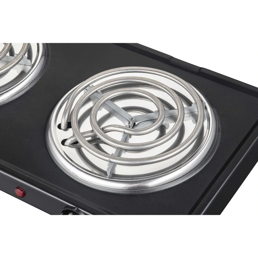 Elektra Double Spiral Hot Plate - Black - Guards On Duty Shop & Security Guards