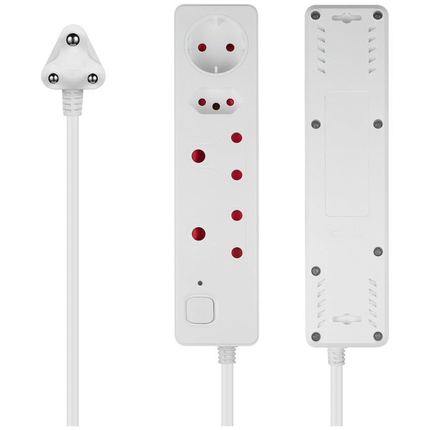 Nexon 4-Way Medium Surge-Protected Multiplug 0.5m - White