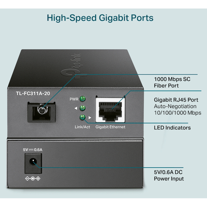 TL-FC311A-20 Gigabit WDM Media Converter