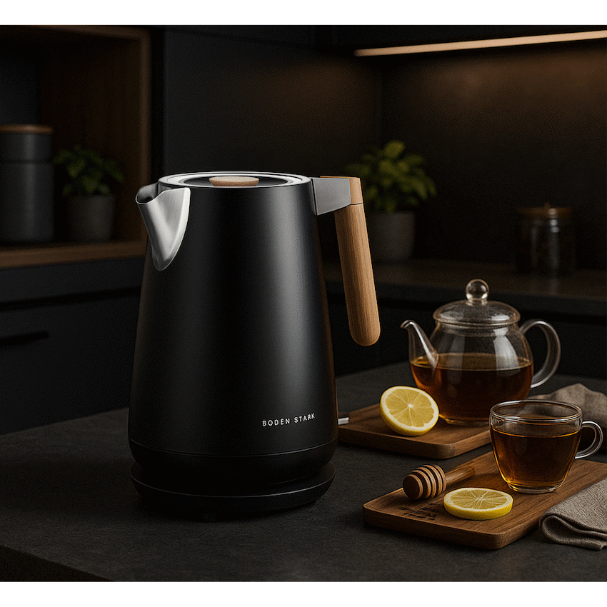 Boden Stark Anson Collection 1.7l 2000w Stainless Steel Kettle - Black - Guards On Duty Shop & Security Guards