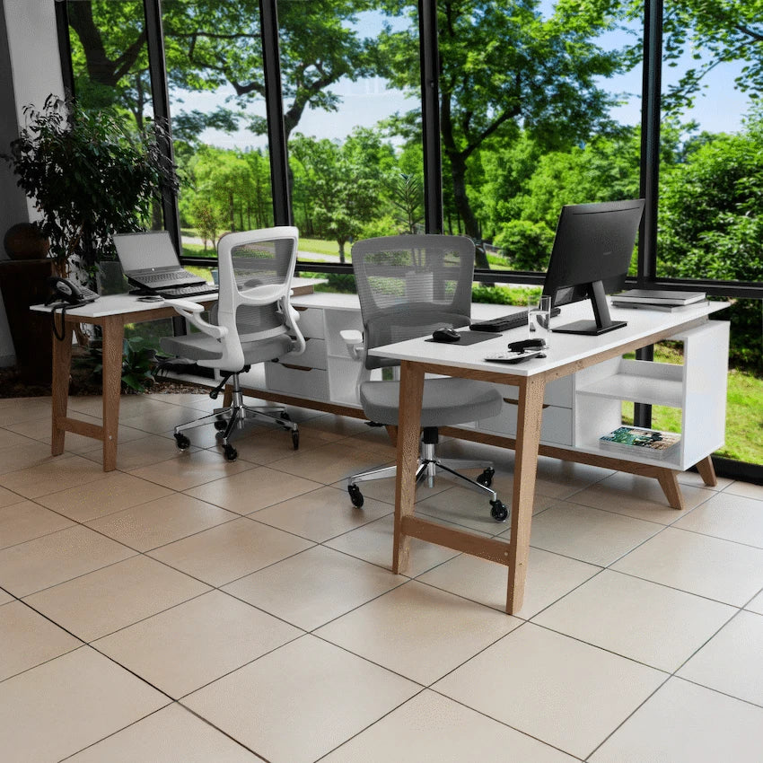 Everfurn Lunar Office Desk - 2 Boxes