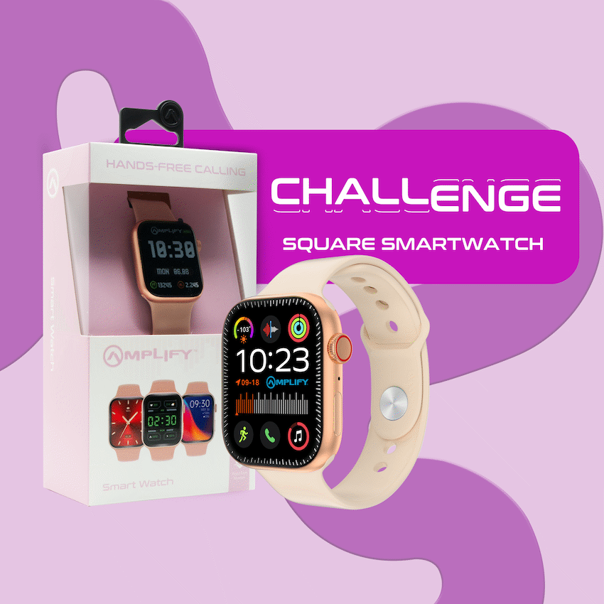 Amplify Challenge Series Square Smartwatch - Gold - Guards On Duty Shop & Security Guards