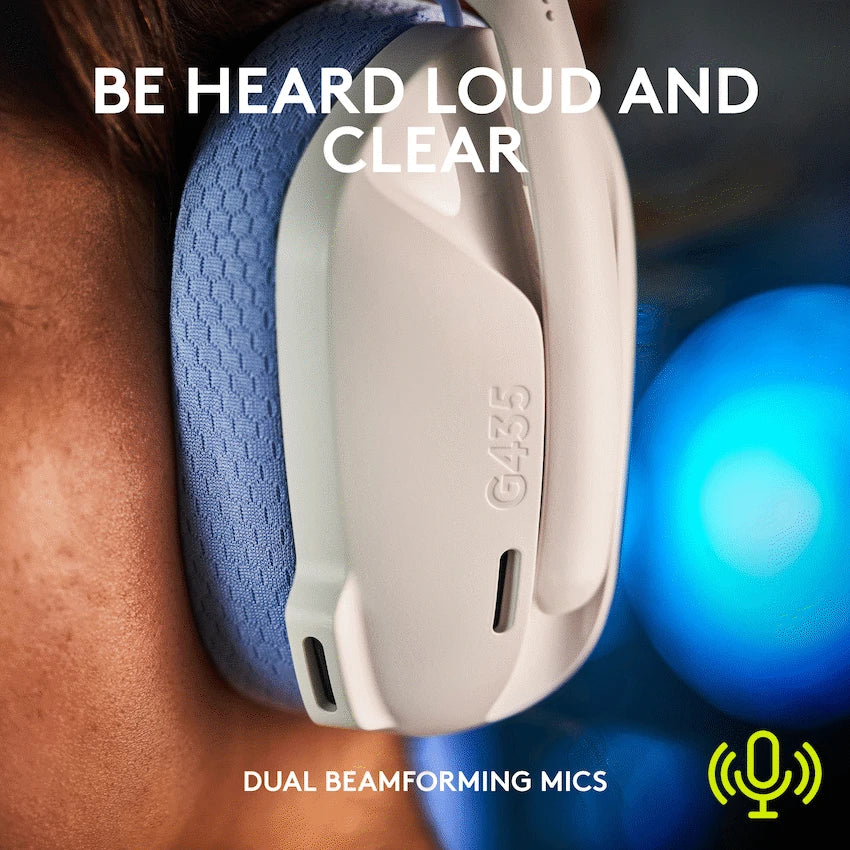Logitech(R) G435 LIGHTSPEED Wireless Gaming Headset - White - Guards On Duty Shop & Security Guards