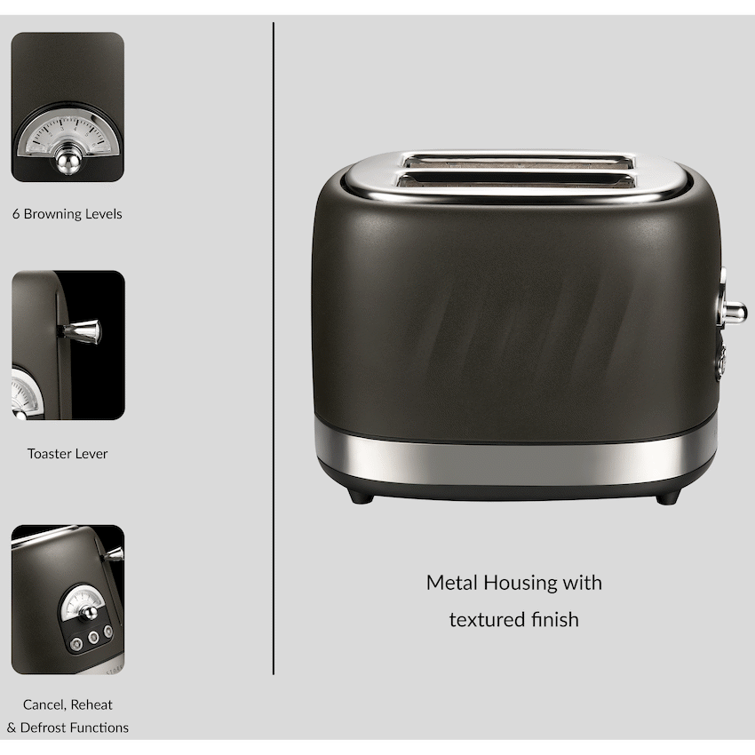 Boden Stark 2-Slice Stainless Steel Toaster - Guards On Duty Shop & Security Guards