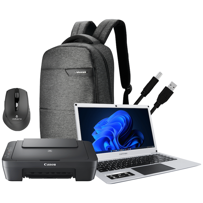 Connex Laptop L1430-PRO-SL256 - 14" Celeron N4020 8GB/256SSD W11HOME Printer+Bag+Mouse - Guards On Duty Shop & Security Guards
