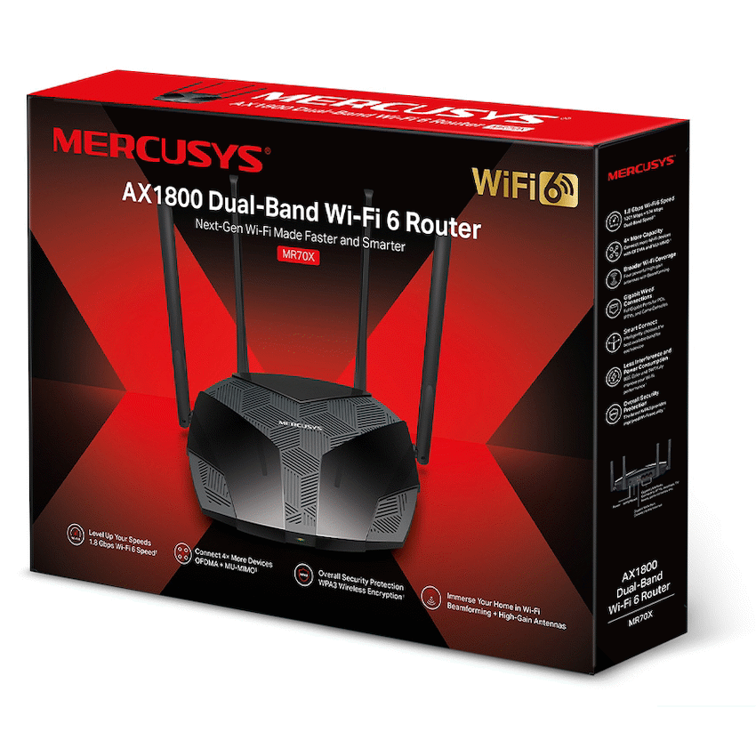 Mercusys TP-Link Mercusys MR70X AX1800 Dual-Band Wi-Fi 6 Router