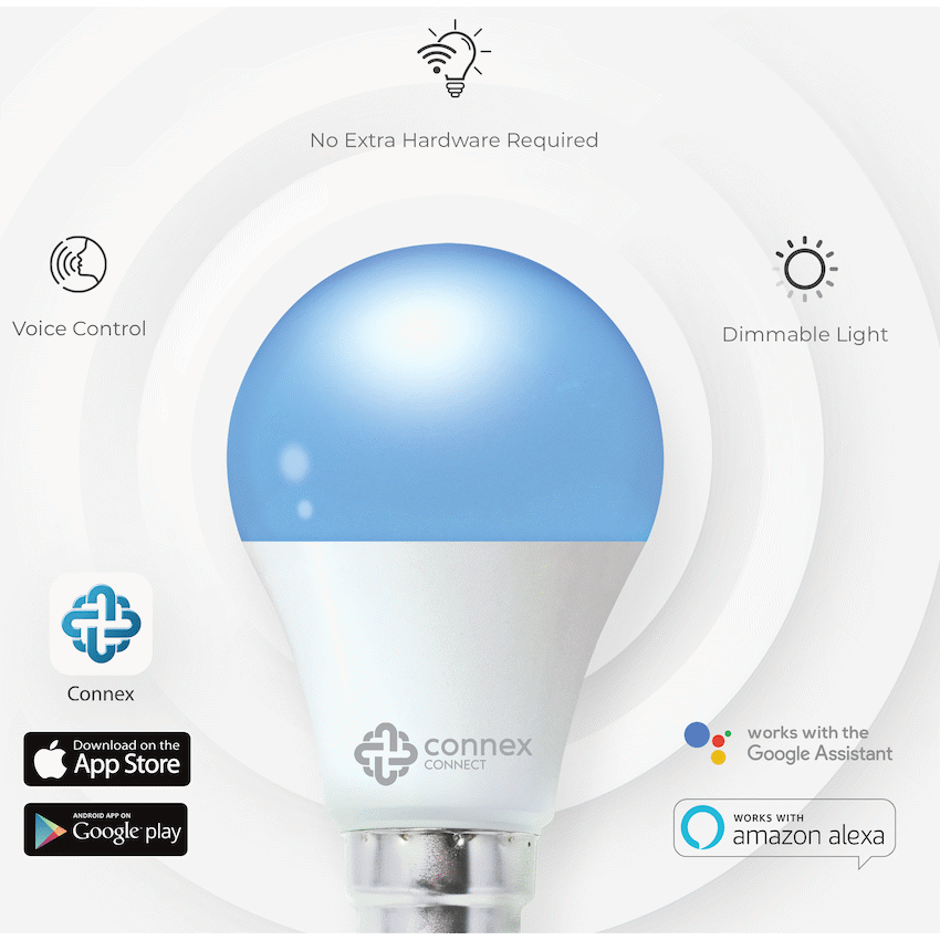 Smart WiFi Bulb 10W LED RGB White Bayonet - Guards On Duty Shop & Security Guards