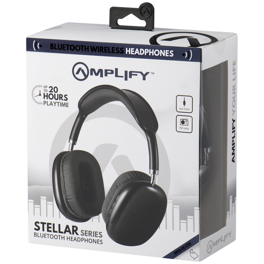 Amplify Stellar Series Bluetooth Headphones - Black - Guards On Duty Shop & Security Guards