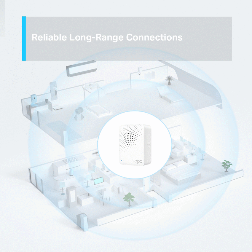 Tapo TP-Link Tapo H100 Smart Wi-Fi 868mhz Hub with Chime