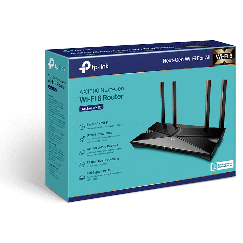 Archer AX10 AX1500 Wi-Fi 6 Router
