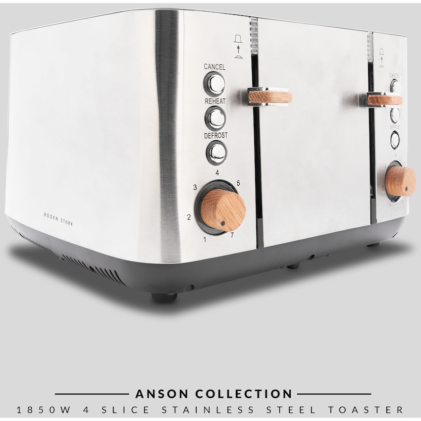 Boden Stark Anson Collection 4-Slice SS Toaster - Guards On Duty Shop & Security Guards
