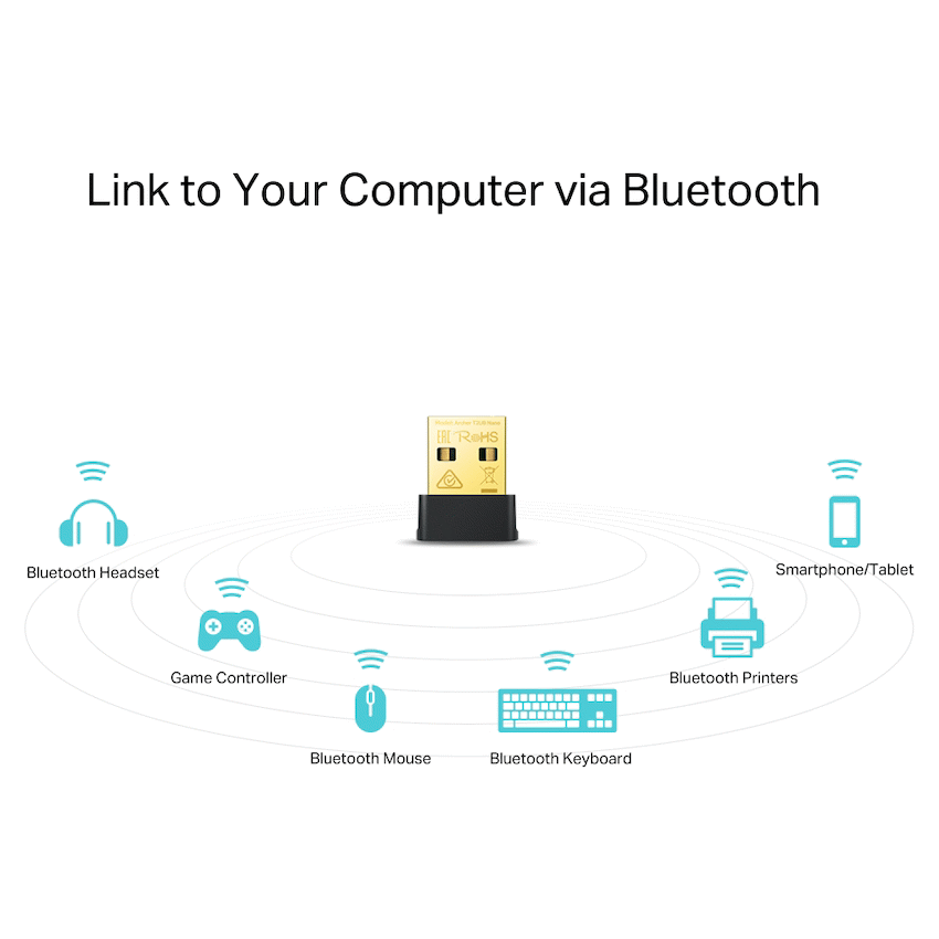 Archer T2UB Nano AC600 Nano Bluetooth Wireless USB Adapter