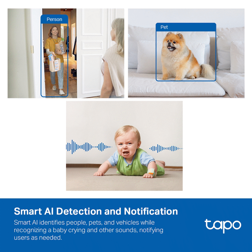 Tapo TP-Link Tapo C125 4MP 2K QHD Ai Home Security WiFi Camera
