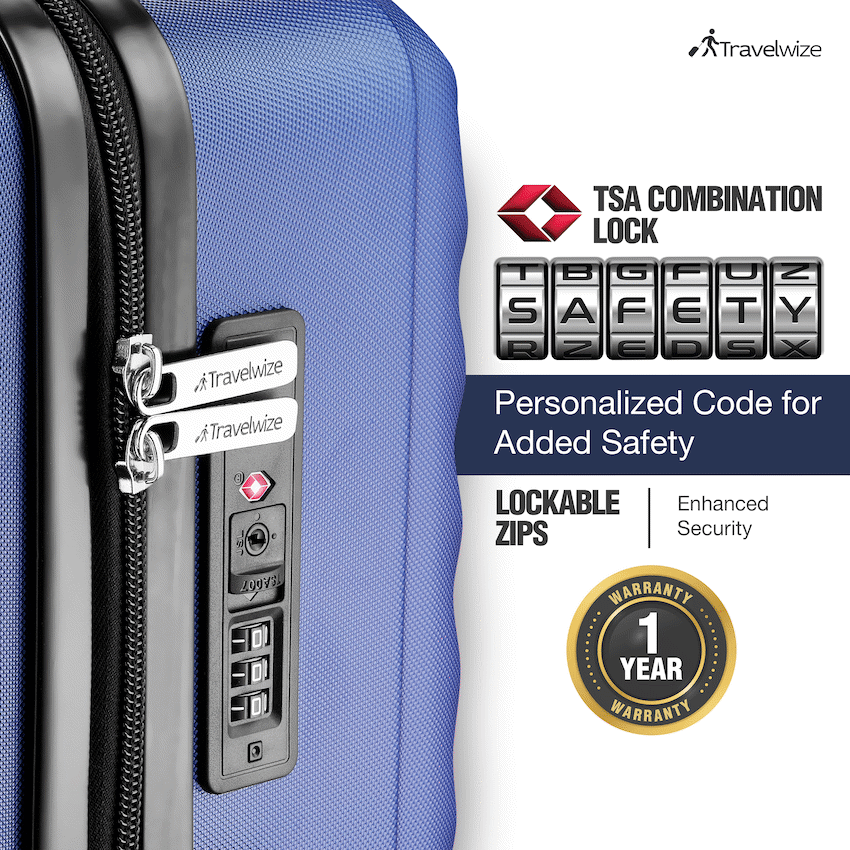 Travelwize Astra ABS 77cm 4-Wheel Spinner Luggage - Navy