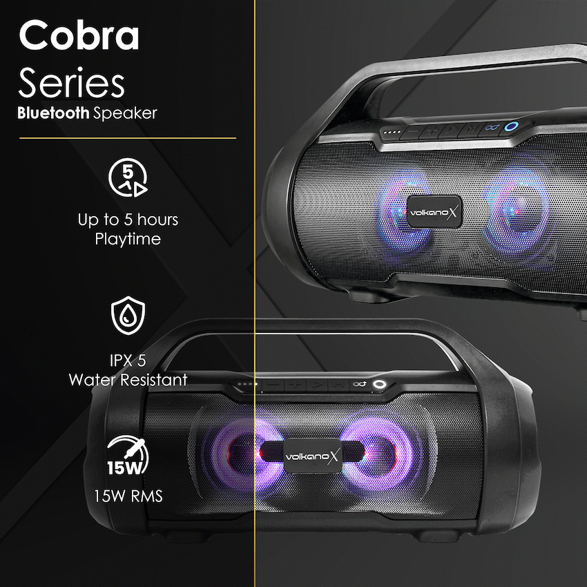 VolkanoX Cobra Series Bluetooth Speaker - Black