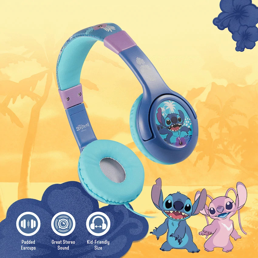 Disney Stitch Padded Auxiliary Headphones