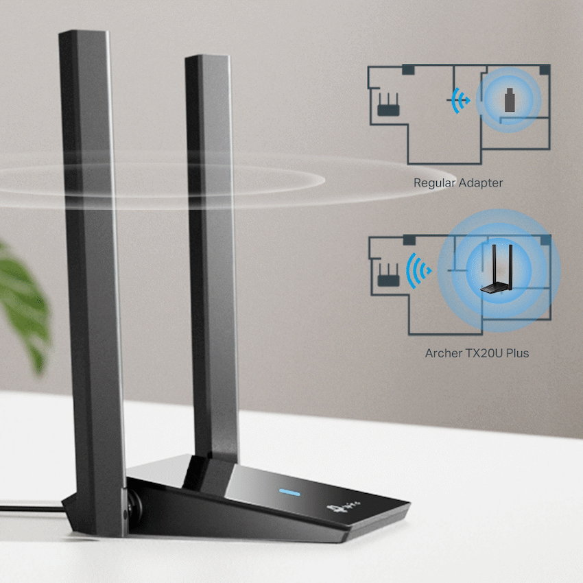 Archer TX20U Plus AX1800 Dual Antennas High-Gain Wireless USB Adapter