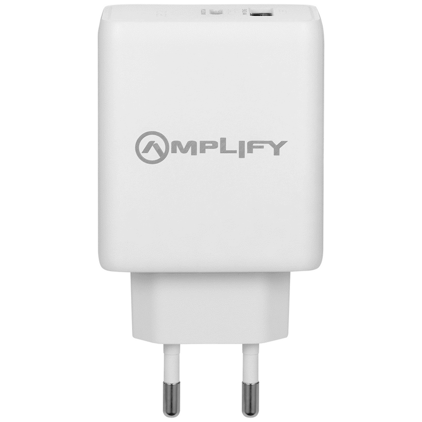Amplify P.D. 20w Plus USB 12w Dual Wall Charger - White - Guards On Duty Shop & Security Guards