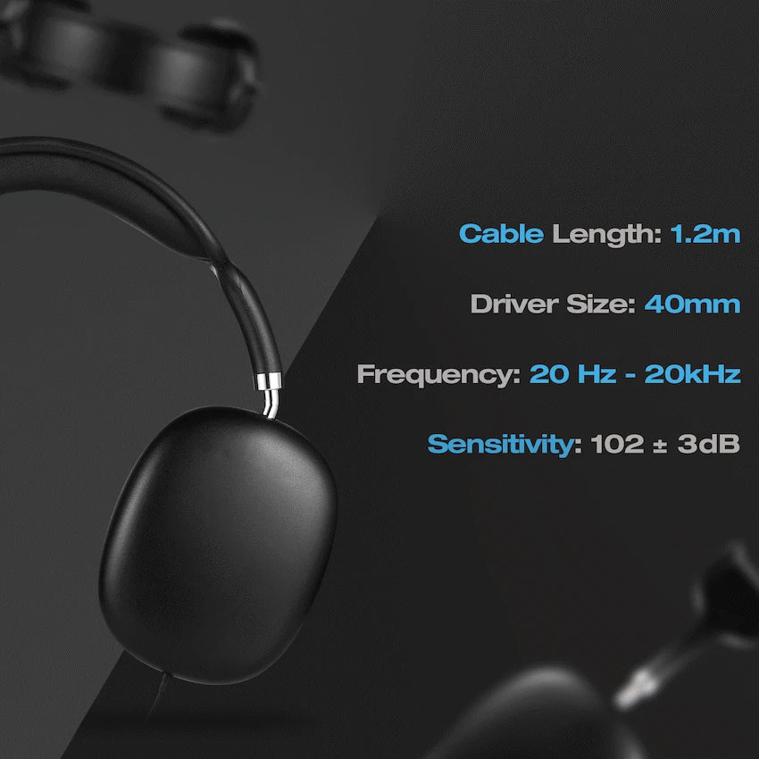 Amplify Zenith Series Aux Headphones - Black - Guards On Duty Shop & Security Guards