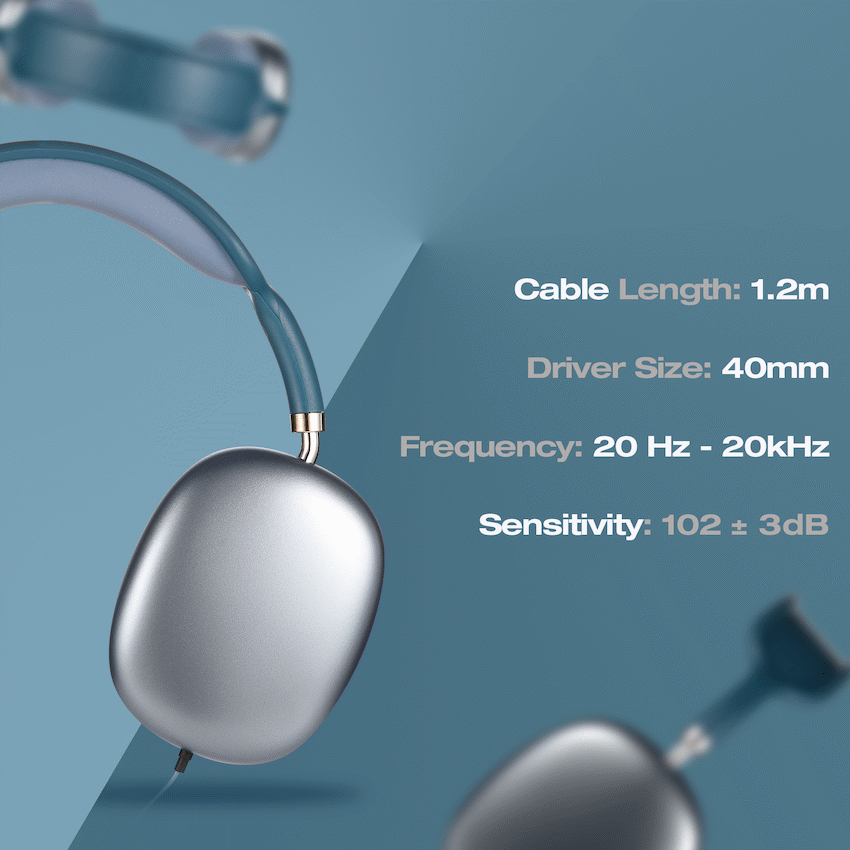 Amplify Zenith Series Aux Headphones - Blue - Guards On Duty Shop & Security Guards
