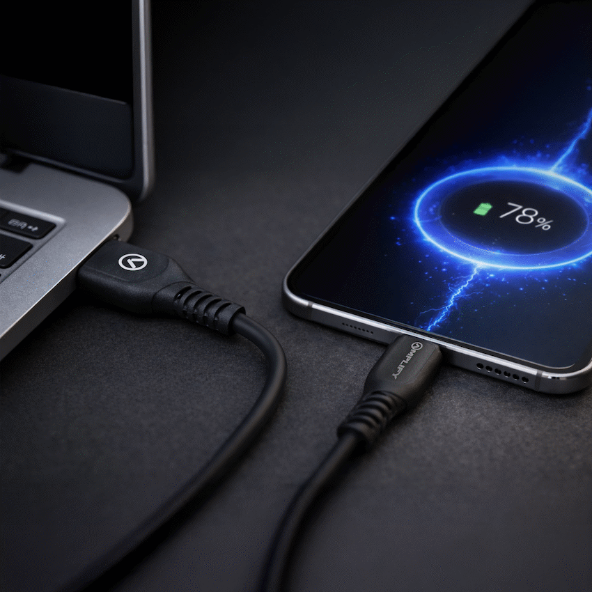 Amplify CoreCharge Series 1.2m USB-C Cable - Black - Guards On Duty Shop & Security Guards