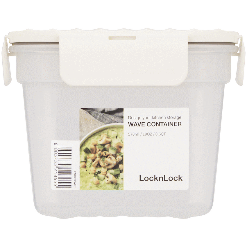 LocknLock Wave container 570ml white ( Order in Qty of 8)
