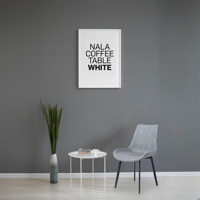 Everfurn Nala Side Table - White - Guards On Duty Shop & Security Guards