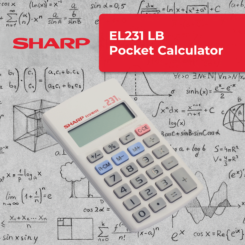 Sharp EL231 LB Pocket Calculator - Guards On Duty Shop & Security Guards
